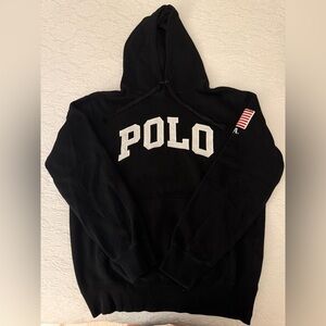 Ralph Lauren Black Hoodie with Blue and Yellow Tag